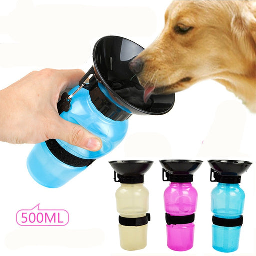 Pet Dog Drinking Water Bottle Sports Squeeze Type Puppy Cat Portable Travel Outdoor Feed Bowl Drinking Water Jug Cup Dispenser - Give me a gadget
